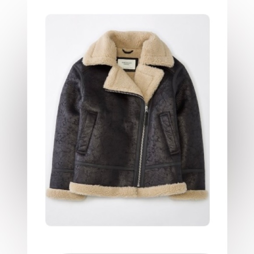 American Eagle Faux Leather Moto Jacket XS